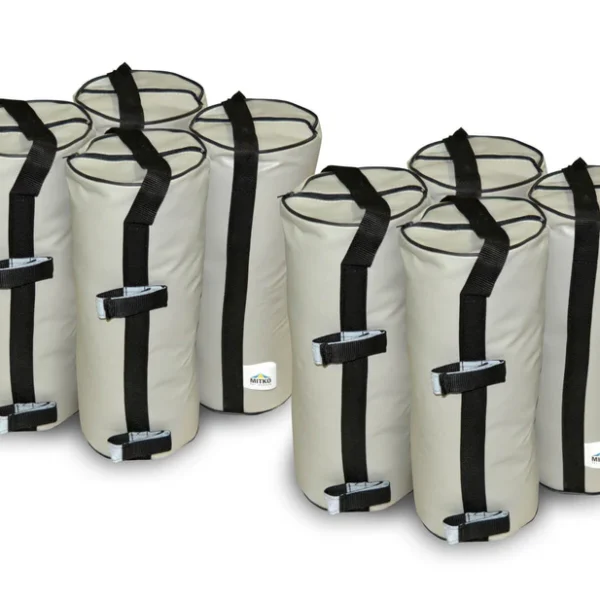 8 zandgewichten van 16 kg voor vouwtenten 3x4,5 en 4x6