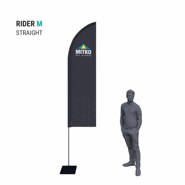 Reclamevlag Rider M (65x246 cm) met aluminium mast