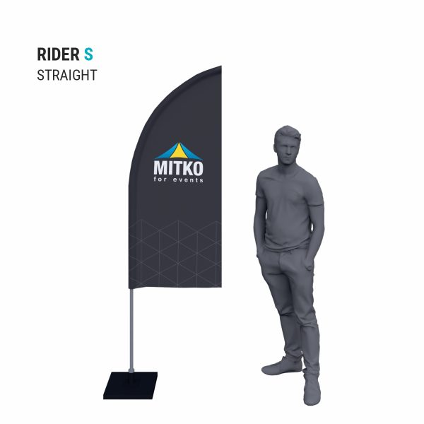 Reclamevlag Rider S (65x155 cm) met aluminium mast