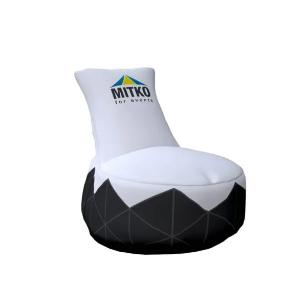 Ronde reclame fauteuil met een willekeurige bedrukking: Polyester