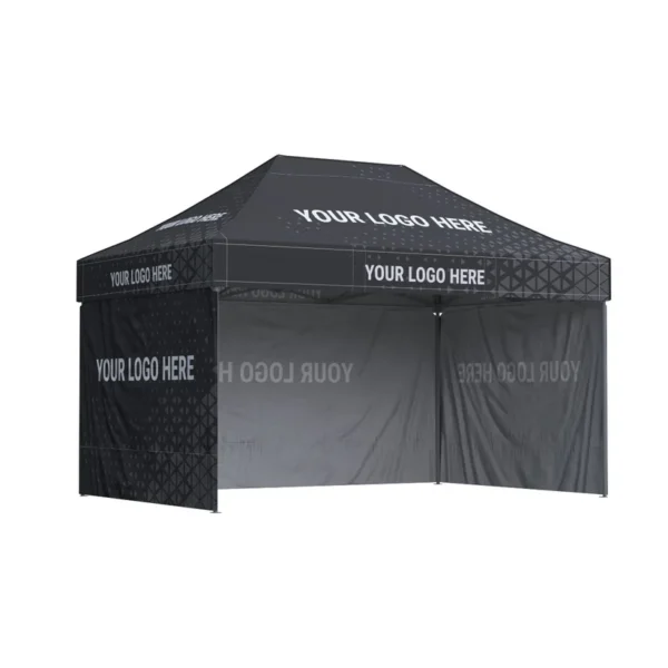 Vouwtent 3x4,5 Octa Go met bedrukking, 3 zijwanden met volledige bedrukking: Polyester