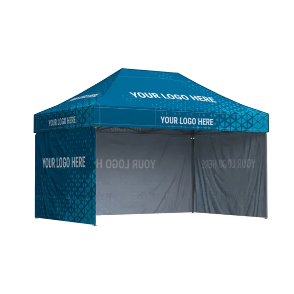 Vouwtent 3x4,5 Octa Optima II met bedrukking, 3 zijwanden met bedrukking: Polyester