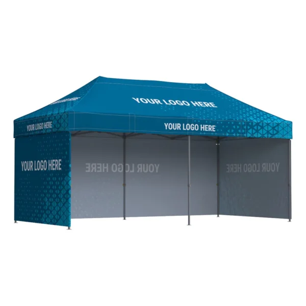 Vouwtent 3x6 Octa Optima II met bedrukking, 3 zijwanden met bedrukking: Polyester