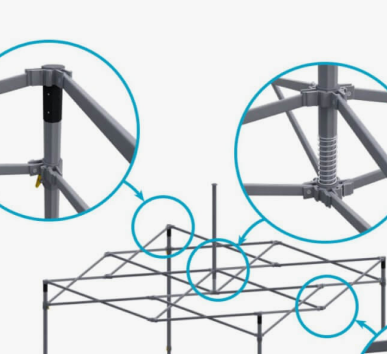 Vouwtent 3x3 Octa Optima II met bedrukking: Polyester 17 octa optima
