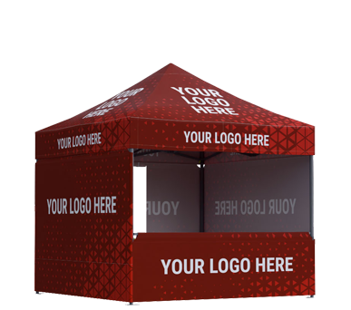Vouwtent 3x3 Octa Go met eenzijdige bedrukking: Polyester - SET 18 nuzkovy stan 3x3 octa pro led 3 bocnice polobocnice celopotisk